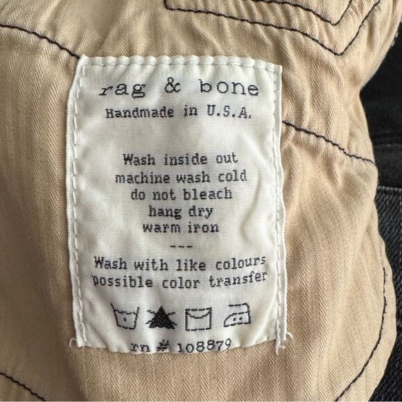 RAG & BONE RB JAY 23X Soft Rock Black Jeans Men’s Size 31 - Picture 6 of 7